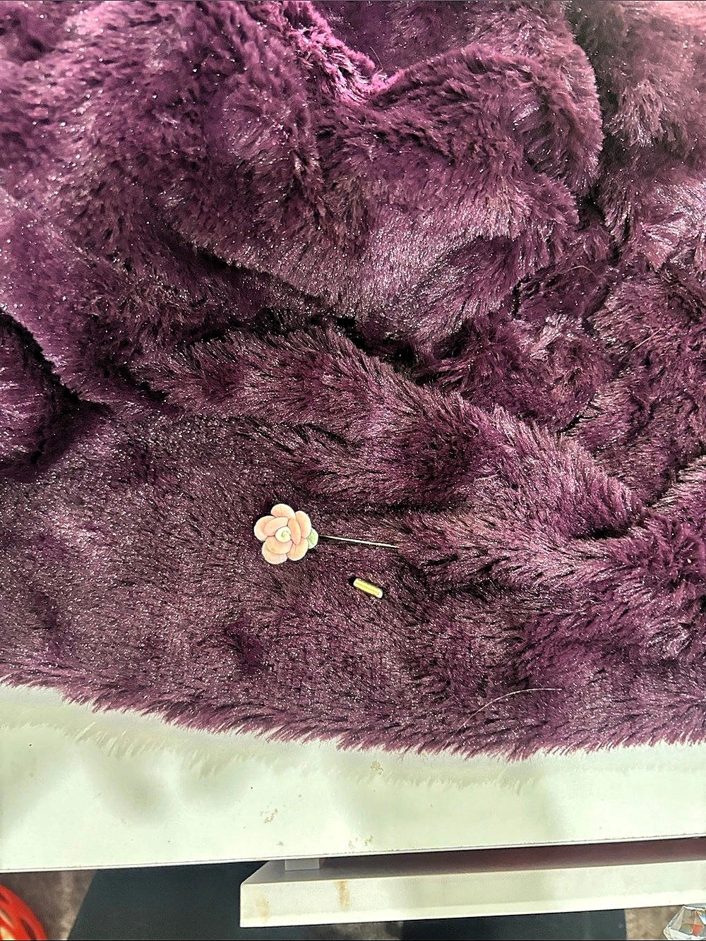 Floral Brooch in Purple